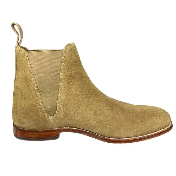 Grenson Men’s Nolan Made In England Tan Suede Chelsea Boot Size 9 US 10